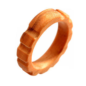Rosario anello legno d'olivo