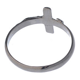 Silver ring with crucifix s5