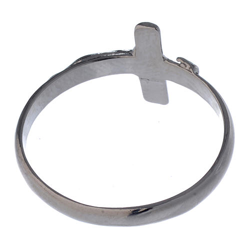 Silver ring with crucifix 5