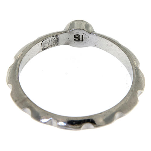 Terço anel dezena prata 925 4