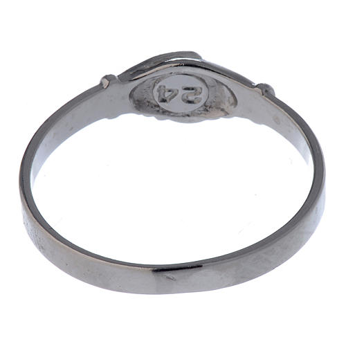 Saint Rita ring in 925 silver with shaking hands 5