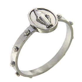 Miraculous medal ring in 925 silver