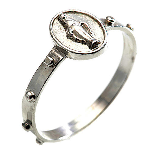Anello rosario Arg. 925 medaglietta Madonna 1