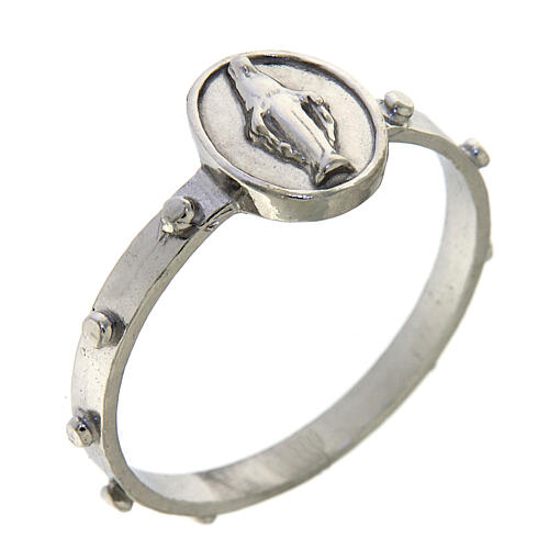 Miraculous medal ring in 925 silver 1