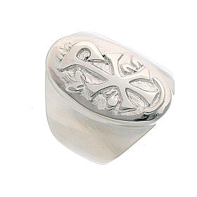 Chi-Rho silver ring