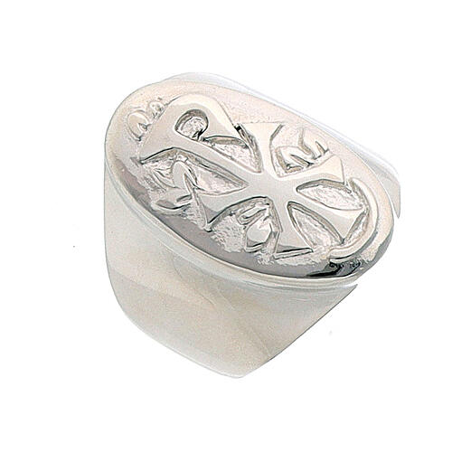 Chi-Rho silver ring 1