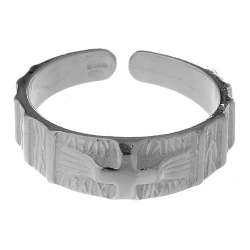 Silver religious ring with cross 4