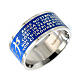 Our Father prayer ring bleu - stainless steel LUX s1