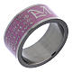 Hail Mary prayer ring pink - stainless steel LUX s1