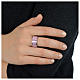 Hail Mary prayer ring pink - stainless steel LUX s3
