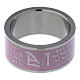 Hail Mary prayer ring pink - stainless steel LUX s4