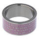 Hail Mary prayer ring pink - stainless steel LUX s5