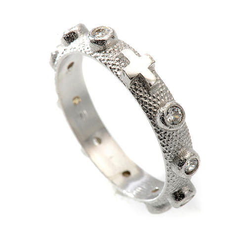 Rosenkranz Ring mit Zirkon Silber 925 1