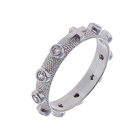 Rosenkranz Ring mit Zirkon Silber 925 1