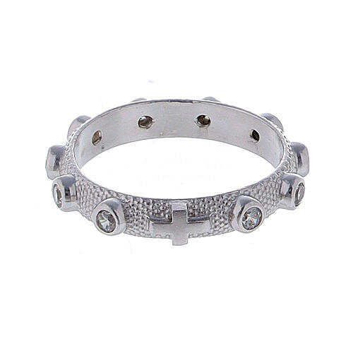 Rosenkranz Ring mit Zirkon Silber 925 2