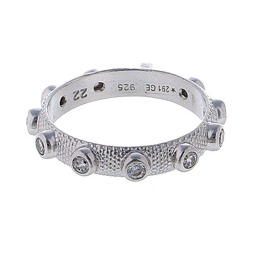 Rosenkranz Ring mit Zirkon Silber 925 3