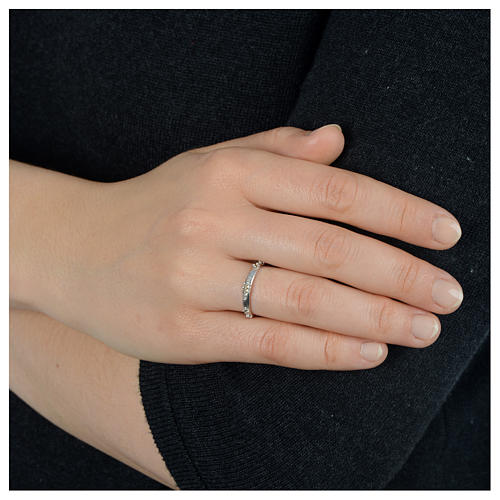 Rosenkranz Ring mit Bällchen Silber 925 3