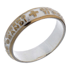 Bagues religieuses: Anneau Mère Teresa fond clair