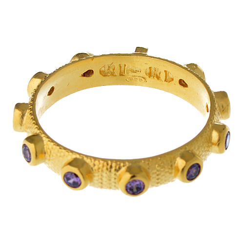 Rosenkranz Ring Silber 925 mit violetten Zirkone 4