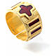 Prayer ring single decade  gold-plated silver and enamel s4