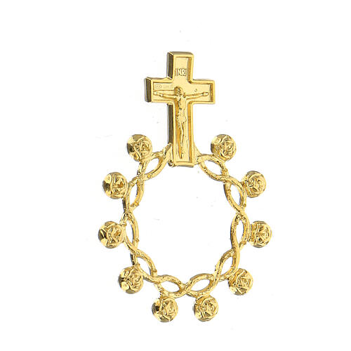 Basque ring rosary, prayer ring in gilded 925 silver 2