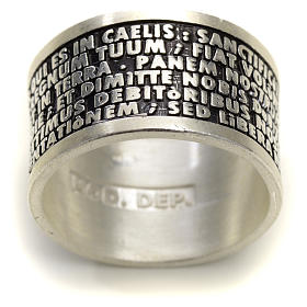 Prayer ring Our Father in Latin, 925 silver s4