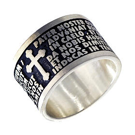 Bague Notre Père argent 925 LATIN s1