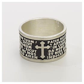 Prayer ring Our Father in Latin, 925 silver s3