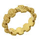 Rosary ring in gold plated silver 925 glazed finishing, MATER s1