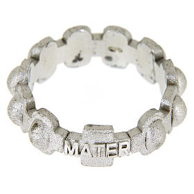 Rosenkranz Ring MATER mattierten Silber 925