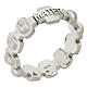 Rosary ring in silver 925 glazed finishing, MATER s1