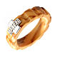 Rosary ring in olive wood with silver 925 cross, MATER s1