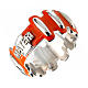 Rosary ring in silver 925 with orange enamel, MATER s1