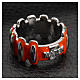 Rosary ring in silver 925 with orange enamel, MATER s4