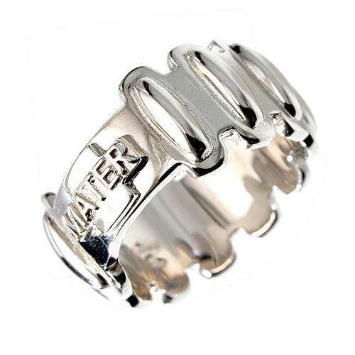 Rosary ring in silver 925, MATER 1