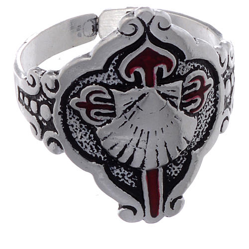 Santiago de Compostela ring in silver, adjustable 2