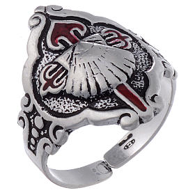Santiago de Compostela ring in silver, adjustable