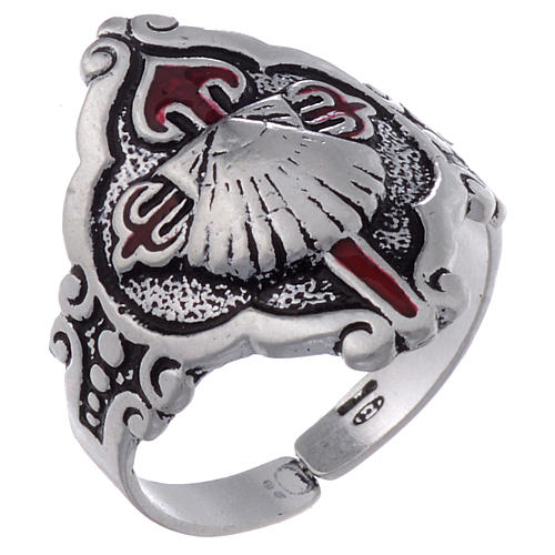 Santiago de Compostela ring in silver, adjustable 1