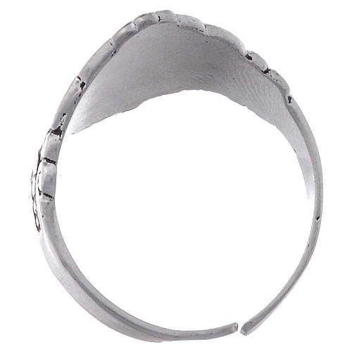 Santiago de Compostela ring in silver, adjustable 4