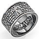 Prayer ring AMEN, Our Father, in steel s1