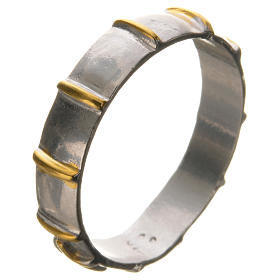 Ring aus Silber 925 mit vergoldeten Zehnern