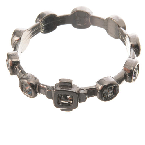 Ring Zehner aus Silber 925 mit transparenten strass 2