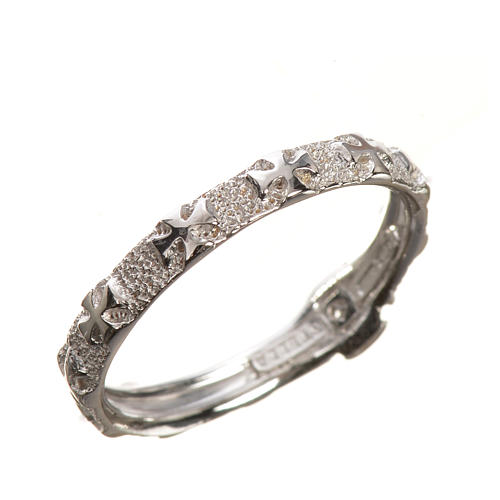 Rosenkranz Zehner-Ring weißen Gold 750/00 - 2,95gr 4