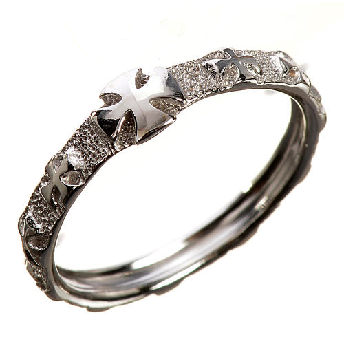 Anello decina oro 750/00 bianco - gr. 2,95 1