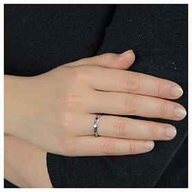 Aliança prata 925 e Swarovski vermelho s4