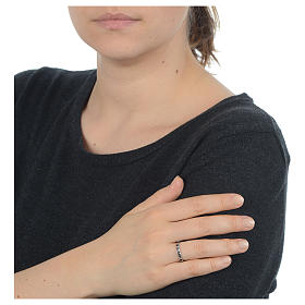 Fedina argento 925 e Swarovski nero s3