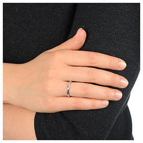 Aliança prata 925 e Swarovski transparente s4