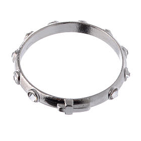 Aliança prata 925 e Swarovski transparente s2