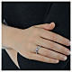 Anello decina AMEN arg 925 rodiato zirc rossi Rodio s4