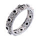 Anello decina AMEN arg 925 rodiato zirc neri Rodio s1